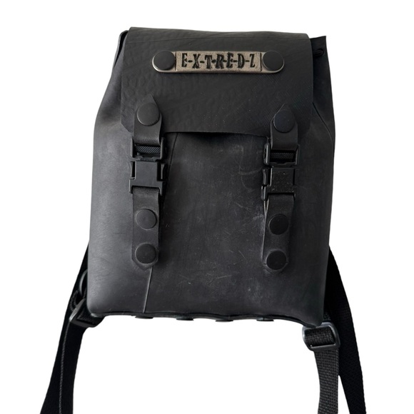 Vintage Extreds Recycled Rubber Tire Backpack Upcycle Y2K Grunge Goth Punk 00s - Picture 3 of 10